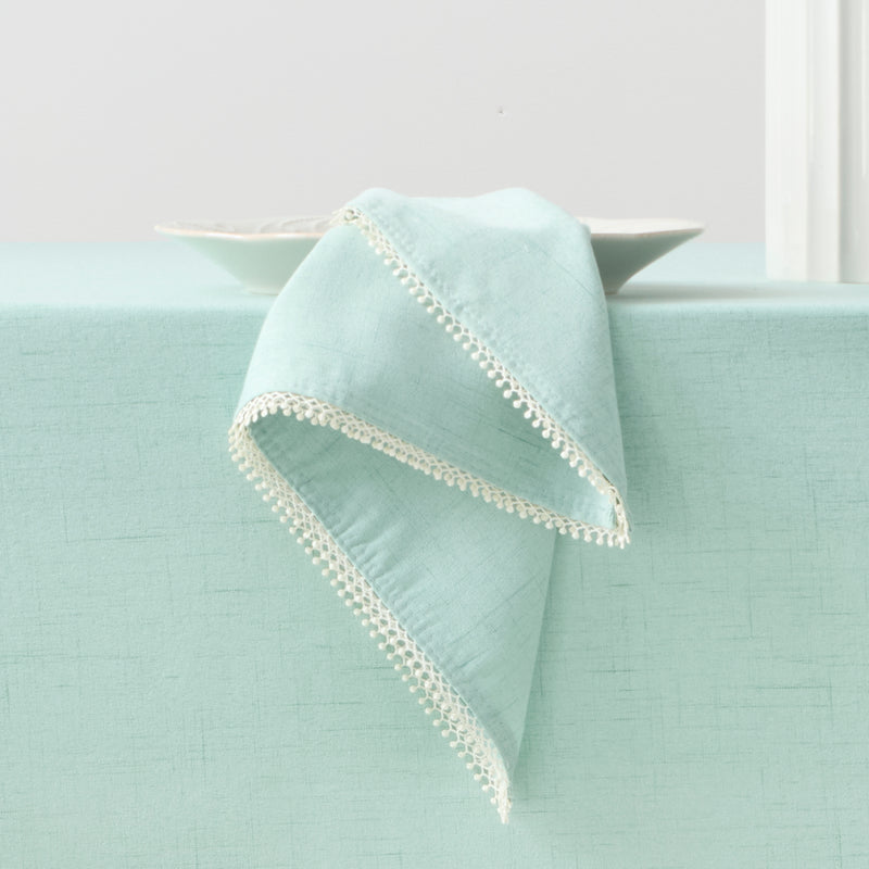 DTOC Lenox French Perle Solid Napkins, S/4, Ice Blue, 19x19
