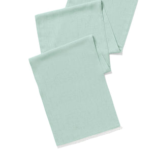 French Perle Solid Ice Blue 14x90 Table Runner