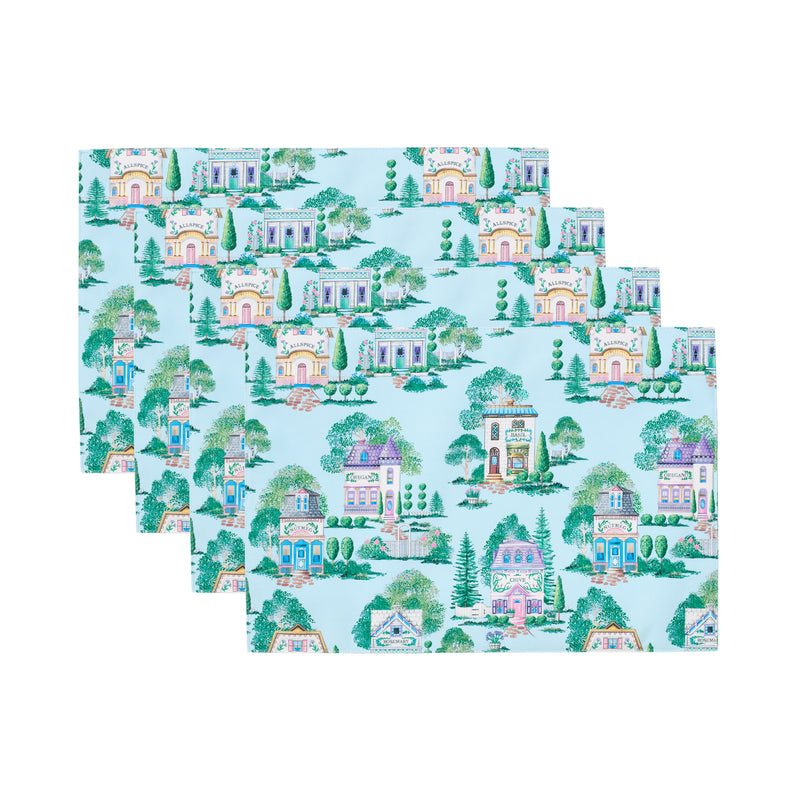 DTOC Lenox Spice Village Allover Placemats, Set of 4, 13x19