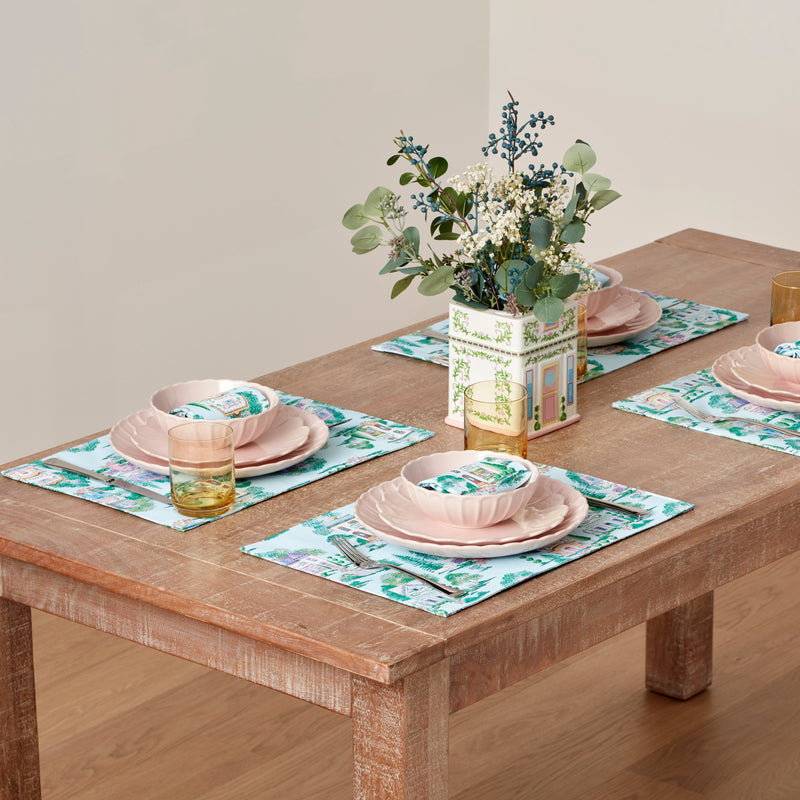 DTOC Lenox Spice Village Allover Placemats, Set of 4, 13x19