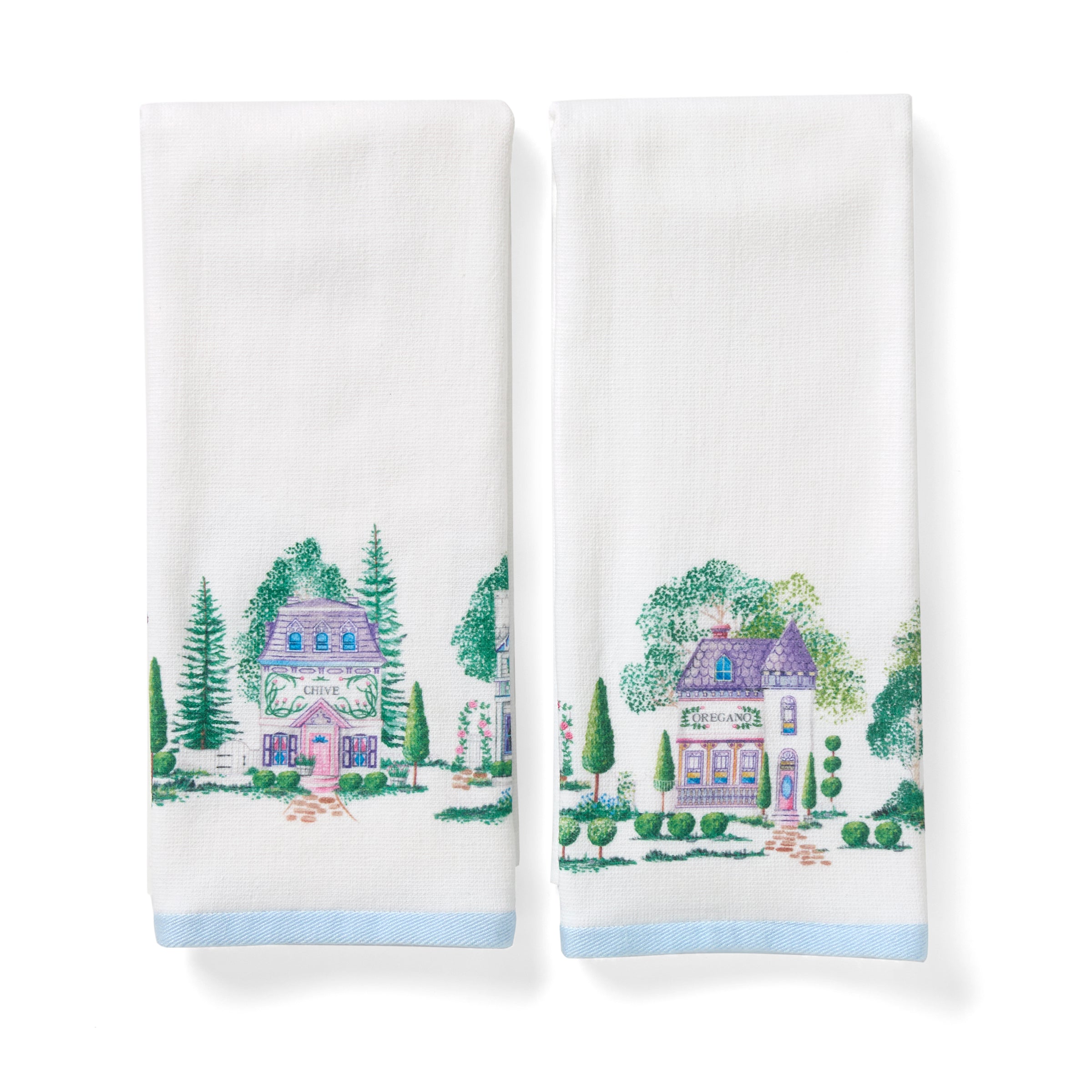 ハンカチ House on the Hill Small Towel Set 004 Lenox Spice Village Kitchen Towels, Set of 2 – Lenox Corporation