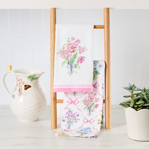 Bouquet Ribbon Kitchen Towels, Set of 2
