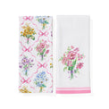 DTOC Lenox Bouquet Ribbon Kitchen Towels, Set of 2, 18x28