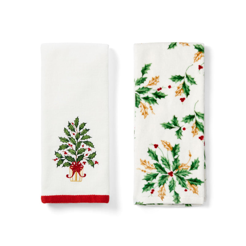 DTOC Lenox Holiday Tree Kitchen Towels, Set of 2, 18x28