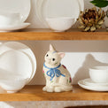Poppies on Blue Kitten Cookie Jar