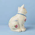 Poppies on Blue Kitten Cookie Jar