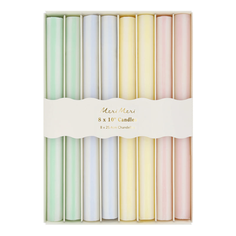 DTOC Pastel Striped Table Candles