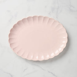 French Perle Scallop Blush Serving Platter