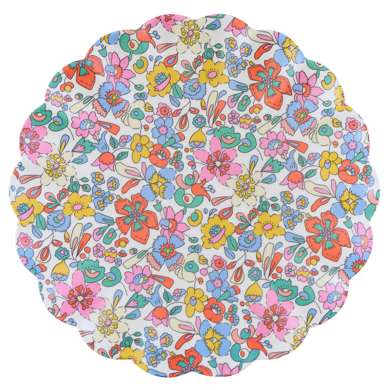 Meri Meri x Liberty Garden Party Reusable Large Plates S/6