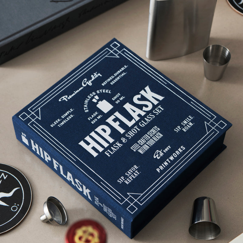 DTOC The Essentials - Hip Flask, Dark Blue