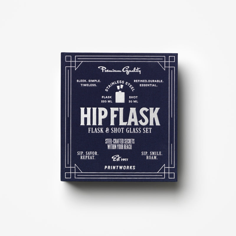 DTOC The Essentials - Hip Flask, Dark Blue
