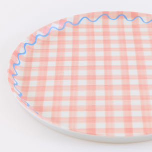 Gingham Reusable Small Plates