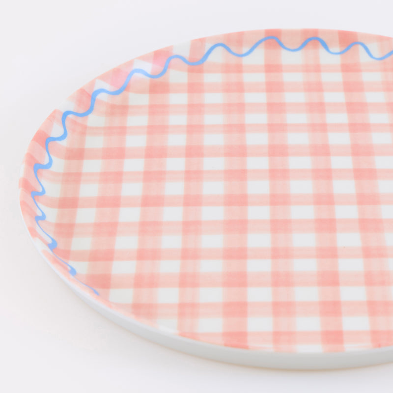 DTOC Gingham Reusable Small Plates