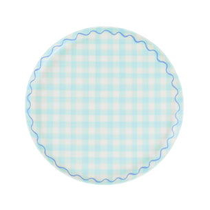 Gingham Reusable Small Plates, Set of 6