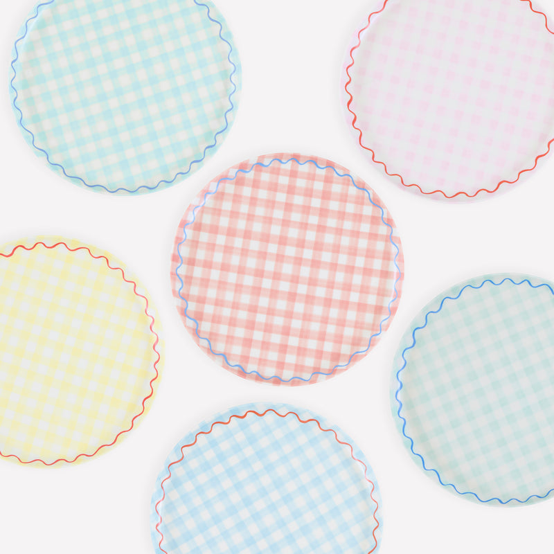 DTOC Gingham Reusable Small Plates