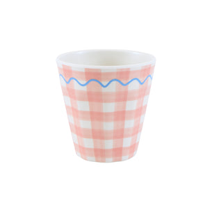 Gingham Reusable Cups, Set of 6