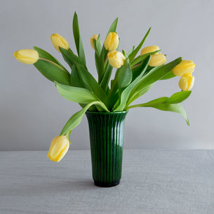 Daisy Emerald Green Glazed Vase