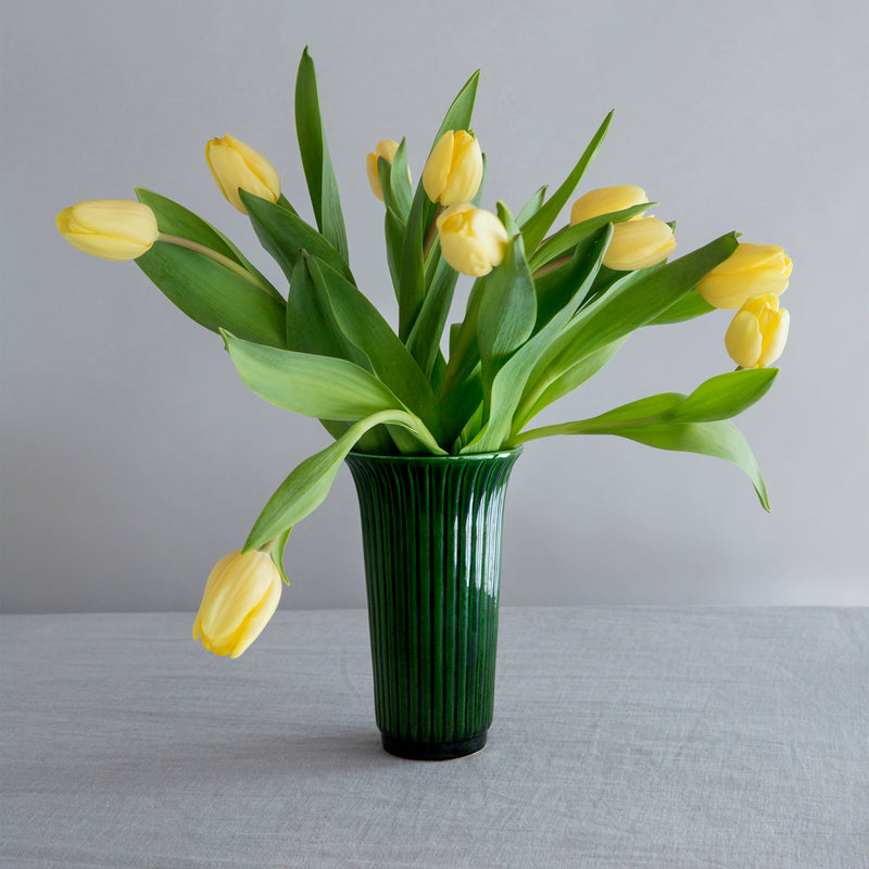 Daisy Emerald Green Glazed Vase