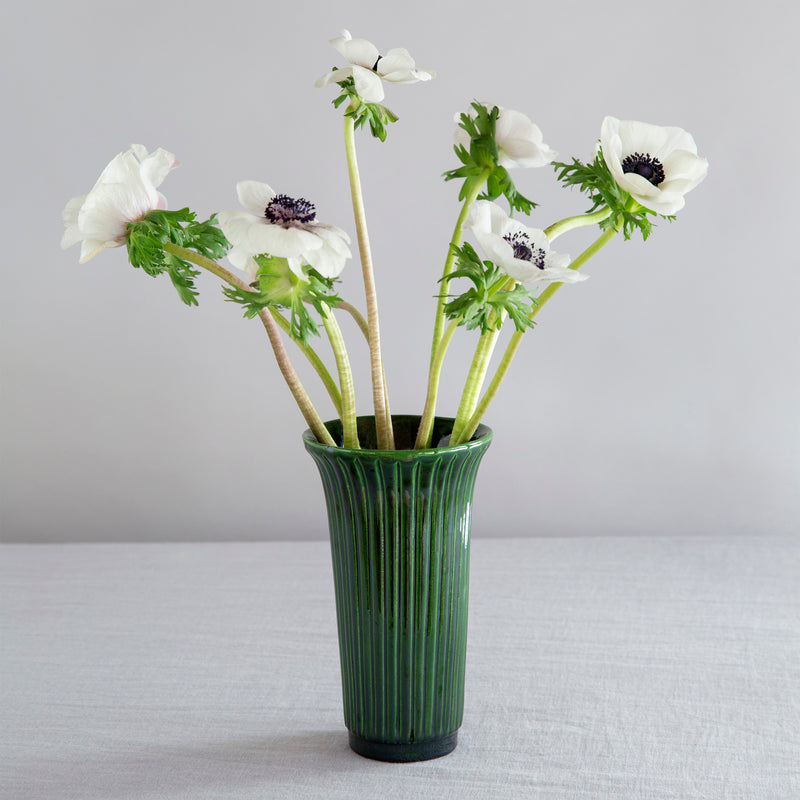 Daisy Emerald Green Glazed Vase