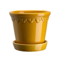 Københavner Glazed Amber Yellow Pot Set