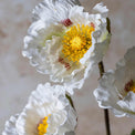 Artificial White Poppy Stem