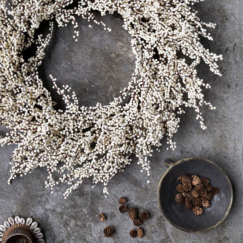 Artificial Snowberry Wreath