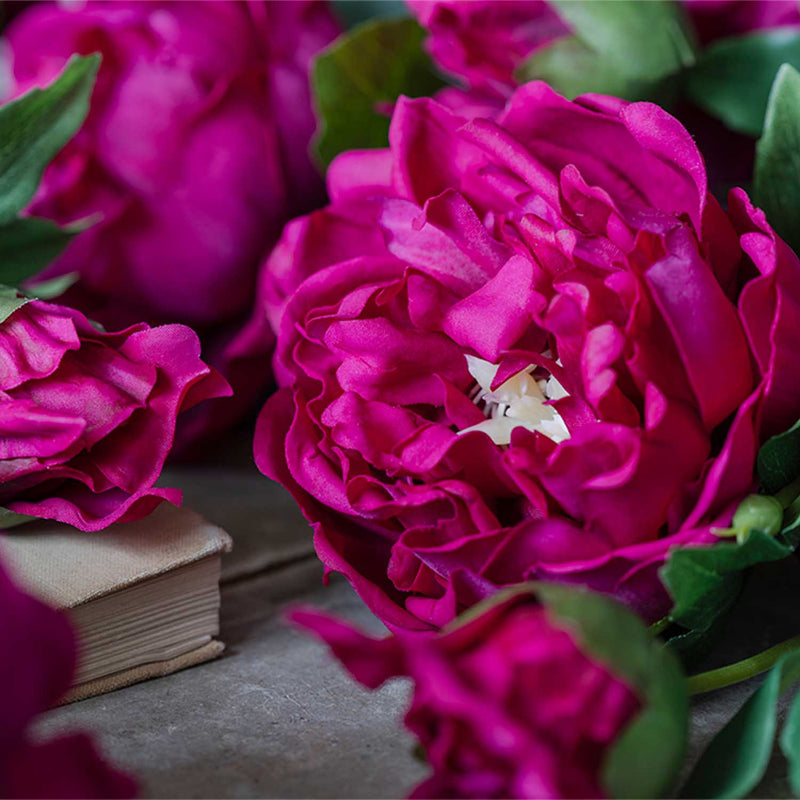 Artificial Real Touch Ruby Peony Stem
