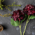 Artificial Real Touch Crimson Hydrangea Stem