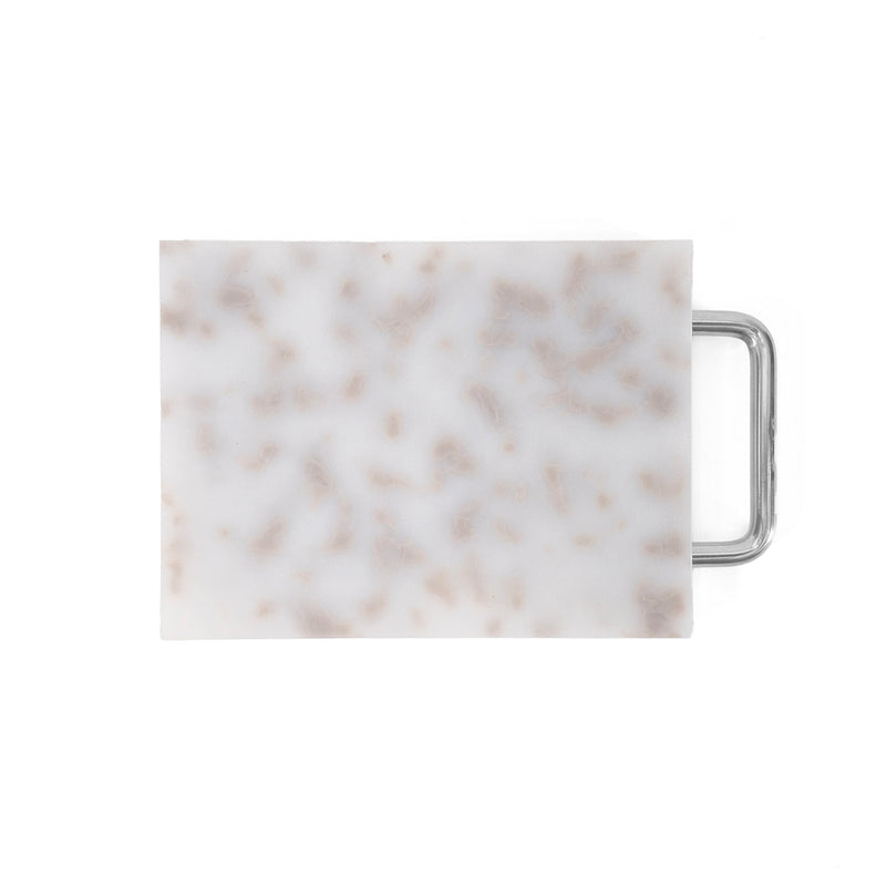 Small Gray/White Cutting Board with Handle