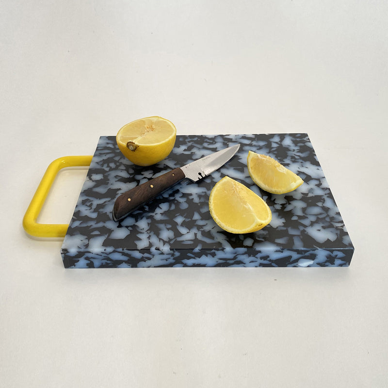 Small Black/White Cutting Board with Handle