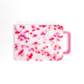 Small Pink/White Cutting Board with Handle