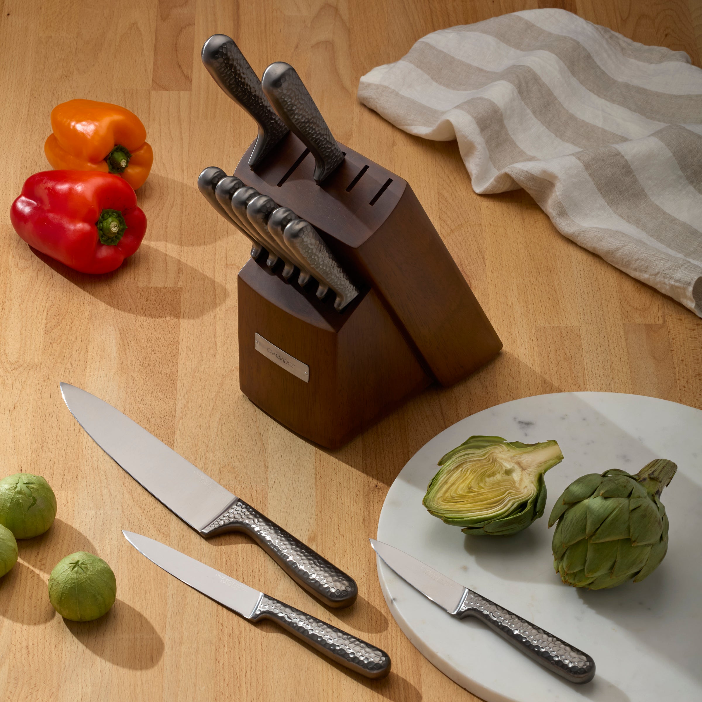 【未使用】LENOX レノックス カトラリーセット 12人73本 ディナーセット Nero Hammered Titanium 12-Piece Cutlery Block Set – Lenox Corporation