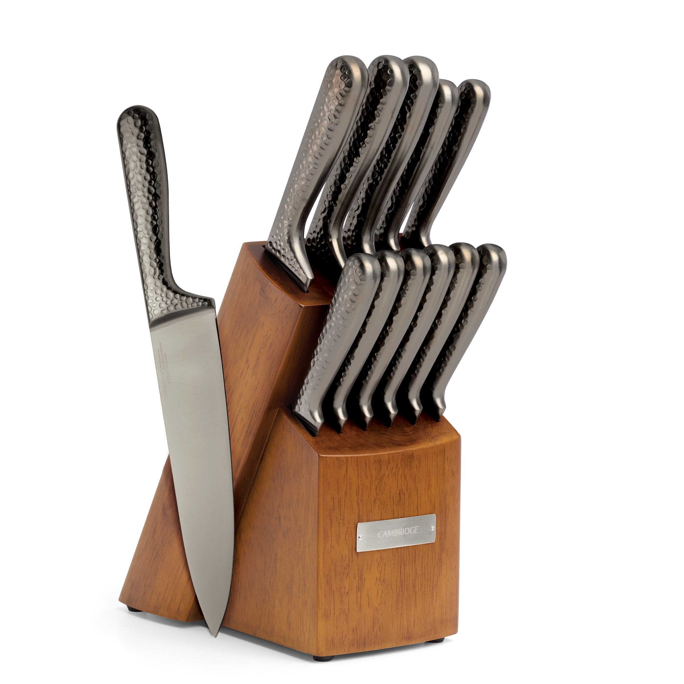 Nero Hammered Titanium 12-Piece Cutlery Block Set – Lenox Corporation