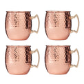 20 oz Hammered Copper Moscow Mule Mugs, Set Of 4