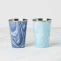 18 Oz Party Cup, Set of 2, Navy Blue Swirl