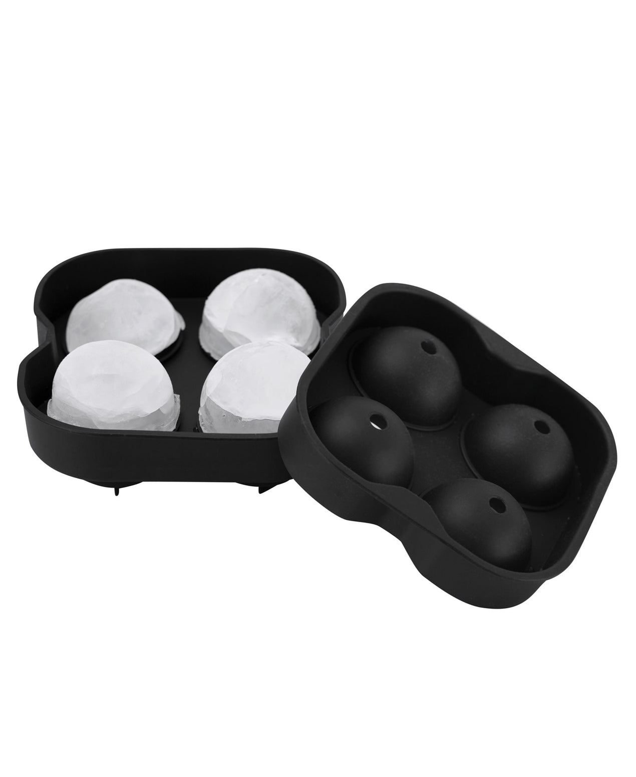 cambridge silversmiths 4-Sphere XL Black Silicone Ice Mold