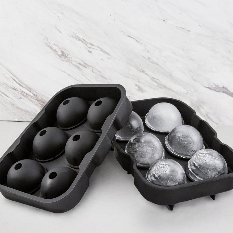 6-Sphere Black Silicone Ice Mold
