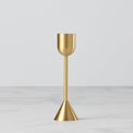 Light Gold Tall Taper Candle Holder
