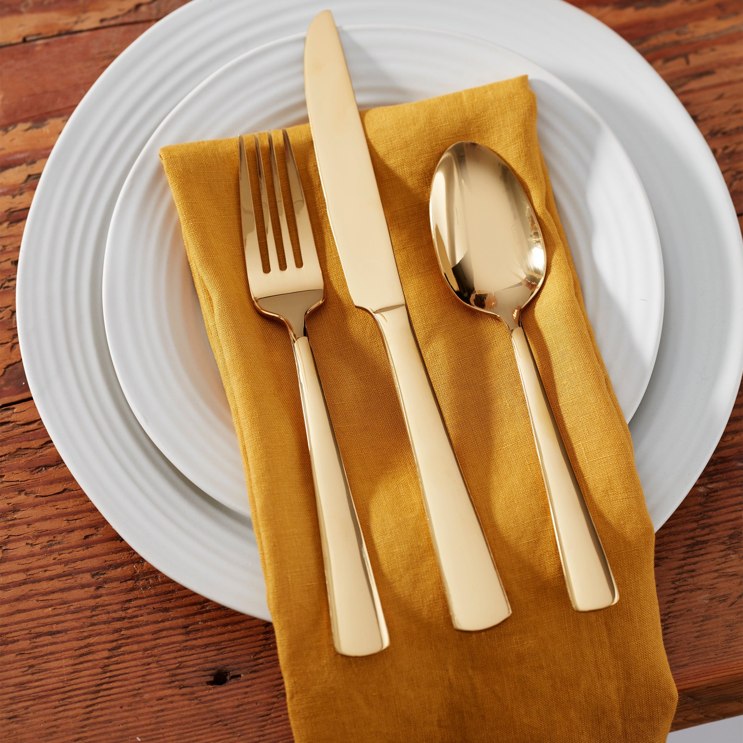 LENOX　レノックス　大皿　金縁　27.5㎝ Ridge White 12-Piece Dinnerware Set – Lenox Corporation