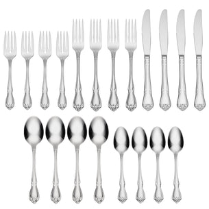 True Rose 20-Piece Everyday Flatware Set, Service For 4