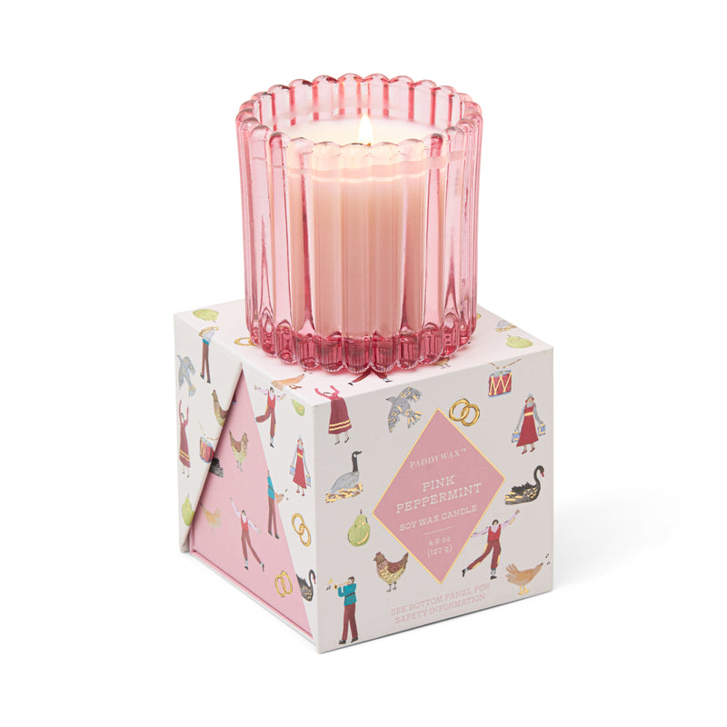 Pink Peppermint 4.5-oz Soy Wax Holiday Candle, Gift Boxed