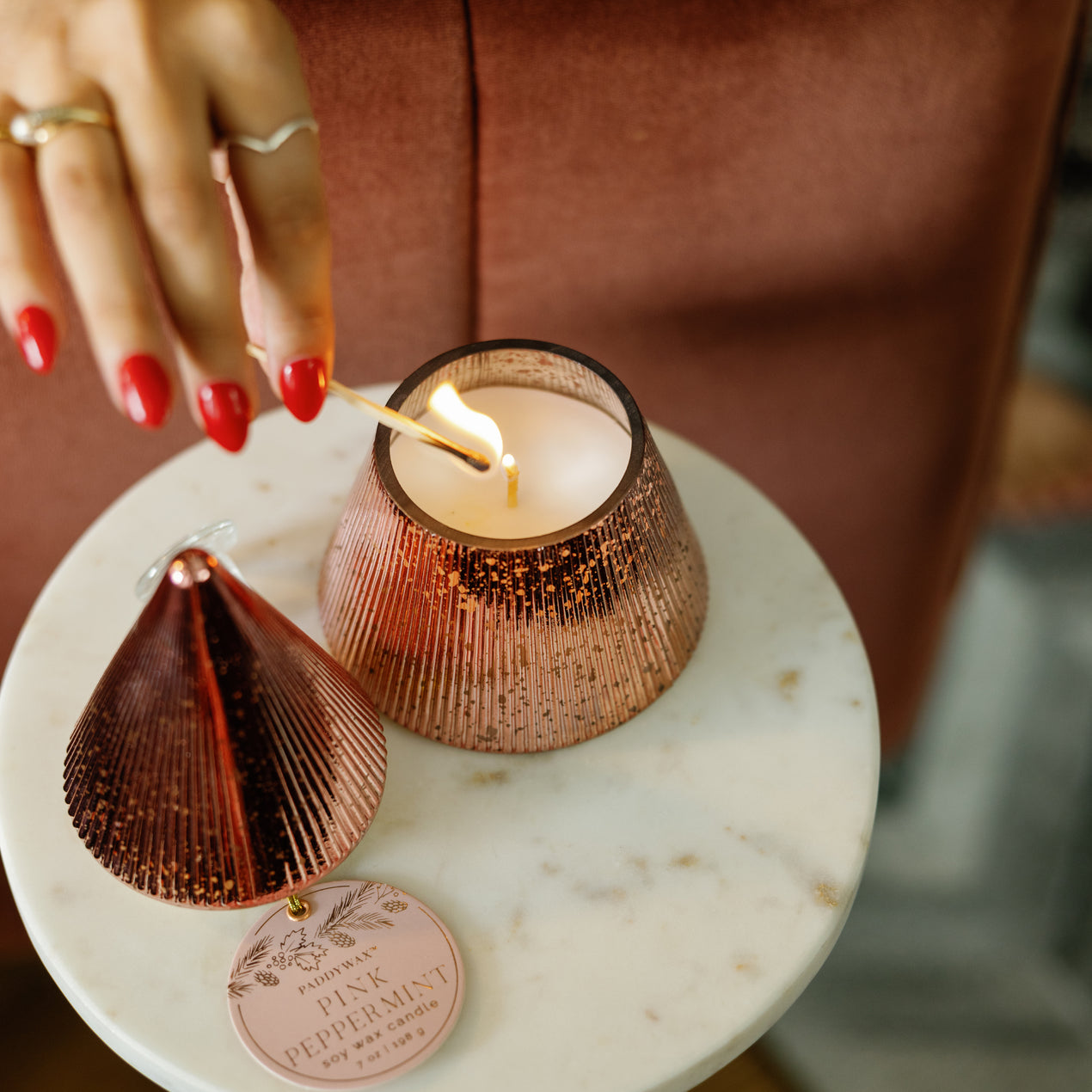 DTOC PINK PEPPERMINT 7OZ  PINK TREE