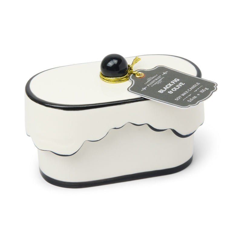 Cherie 5.5-oz Soy Wax Ceramic Candle, Black Fig & Olive