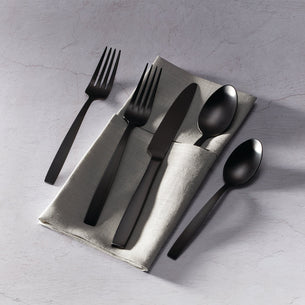 Clearview Black Satin 20-Piece Flatware Set