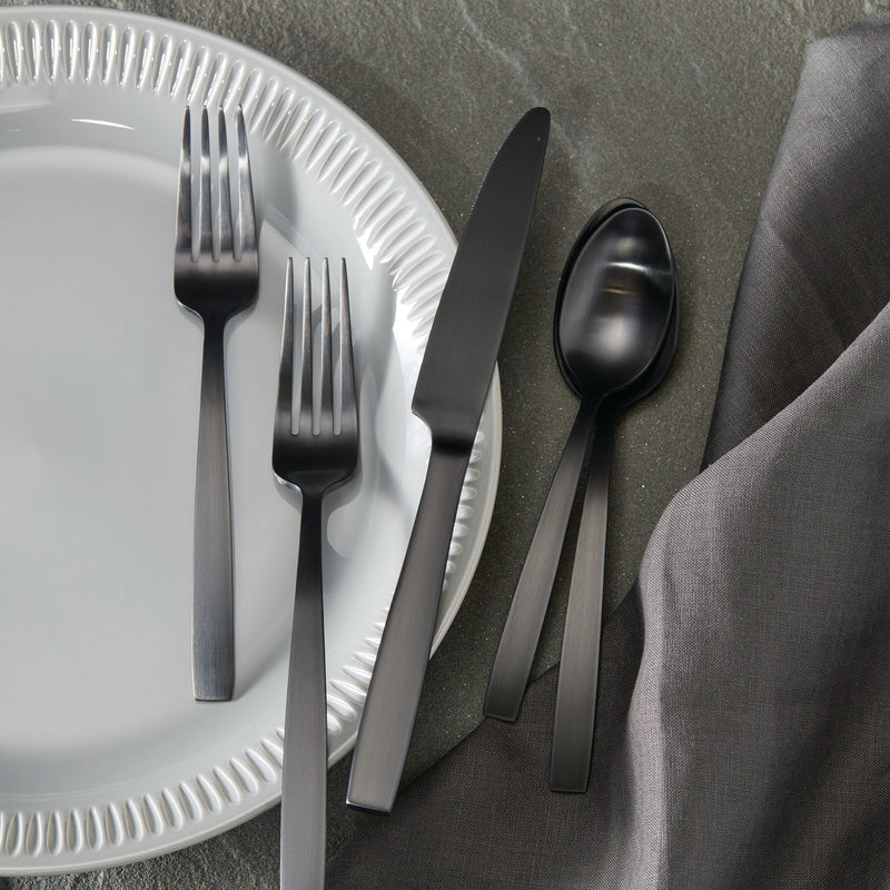 Clearview Satin Black 20-Piece Flatware Set