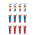 24 Oz Floral Insulated Tumblers With Straws, Set Of 4