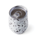 12 Oz Insulated White Terrazzo Wine Tumblers, Set Of 4