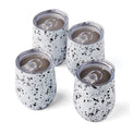 12 Oz Insulated White Terrazzo Wine Tumblers, Set Of 4