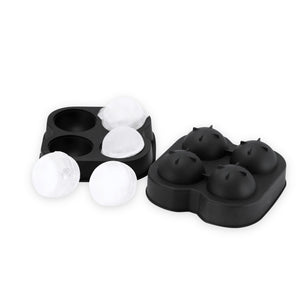 Black 4 Sphere Silicone Ice Mold