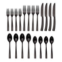 Paris Hammered Gunmetal Titanium 20-Piece Flatware Set